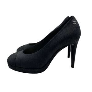 Chanel Pumps -Dark Charcoal/Black Size 40- Like New